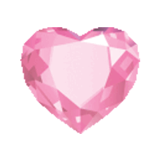 Gif animé coeur rose diamant